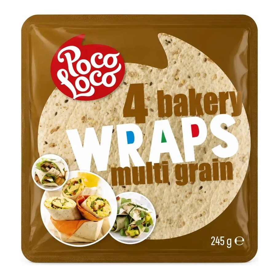 Poco Loco Bakery Wraps Multigrain 245g