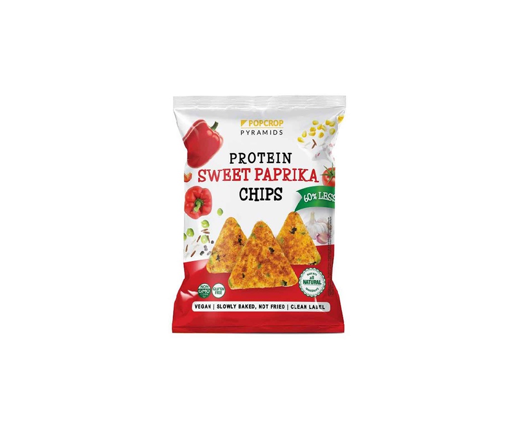 Popcrop Protein Pyramids Sweet Paprika Chips 60g