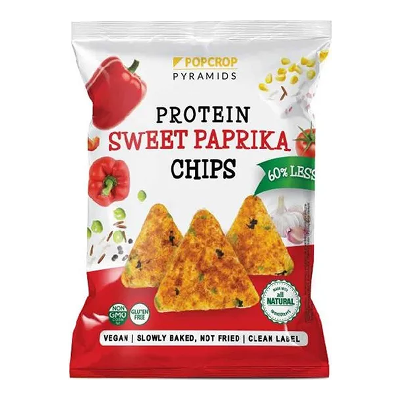 Popcrop Protein Pyramids Sweet Paprika Chips 60g