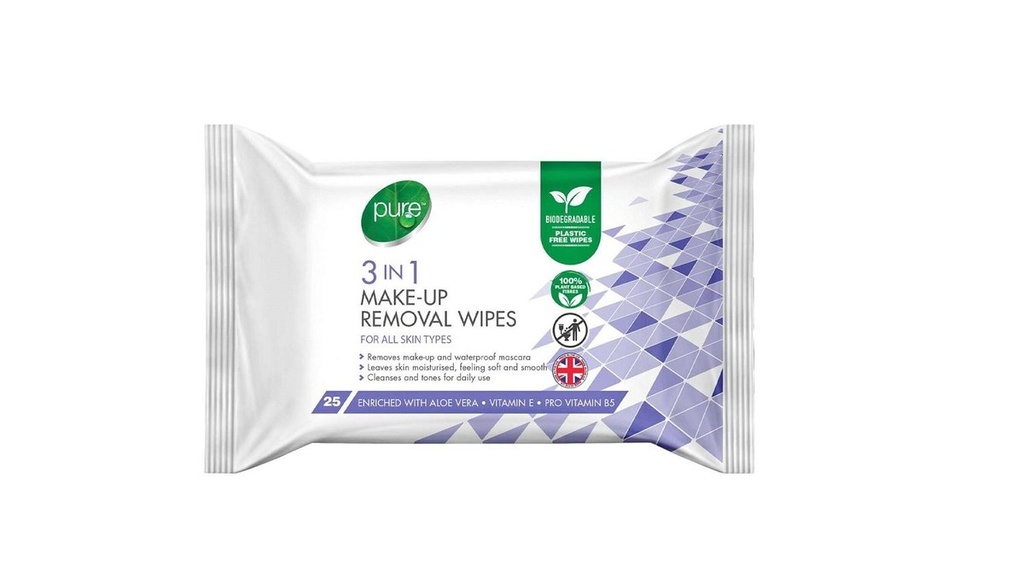 Pure 3-In-1 Make-Up Removal Wipes