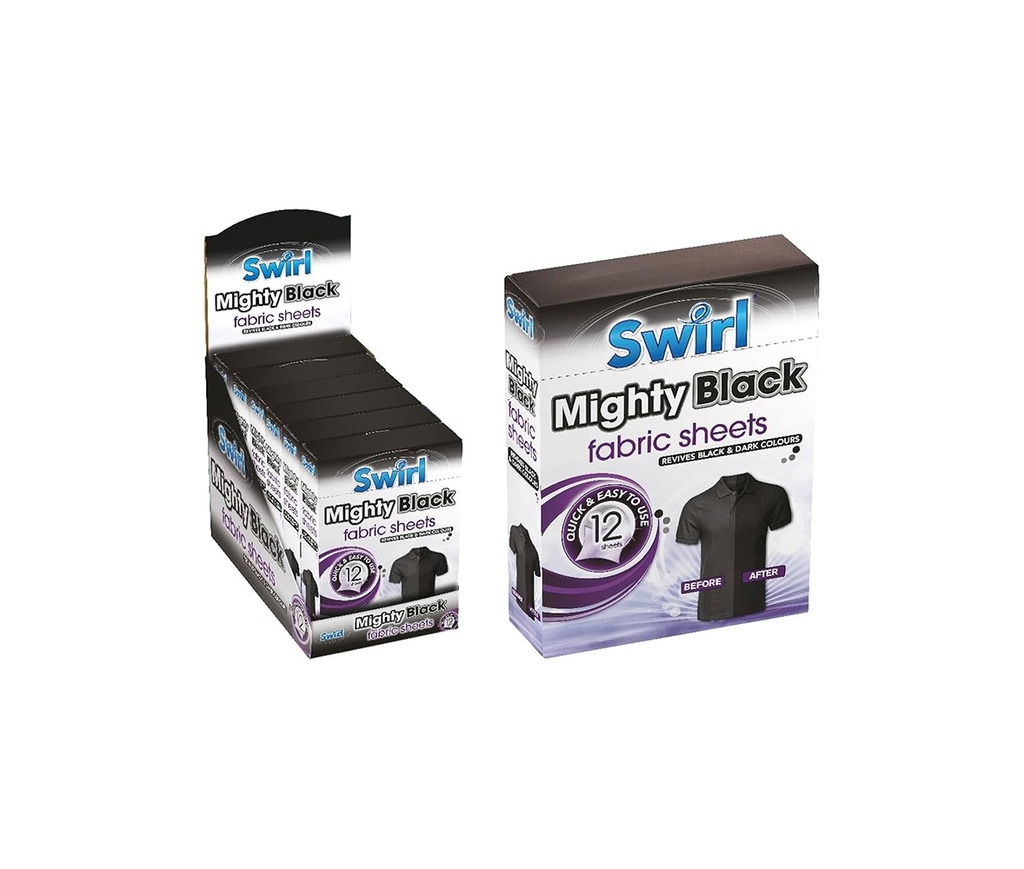 Swirl Mighty Black Fabric Sheets