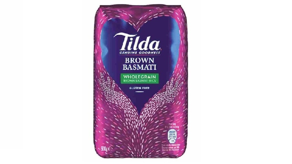Tilda Brown Basmati Rice With Wholegrain 500G