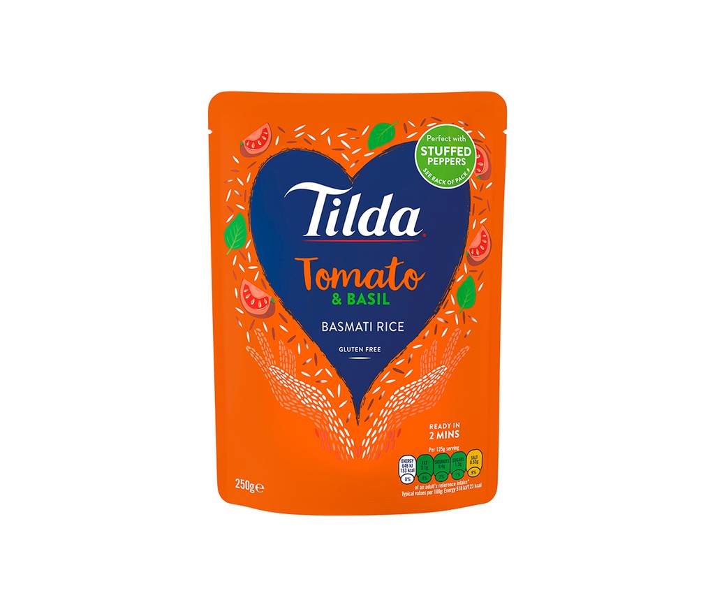 Tilda Tomato & Basil Basmati Rice 250g