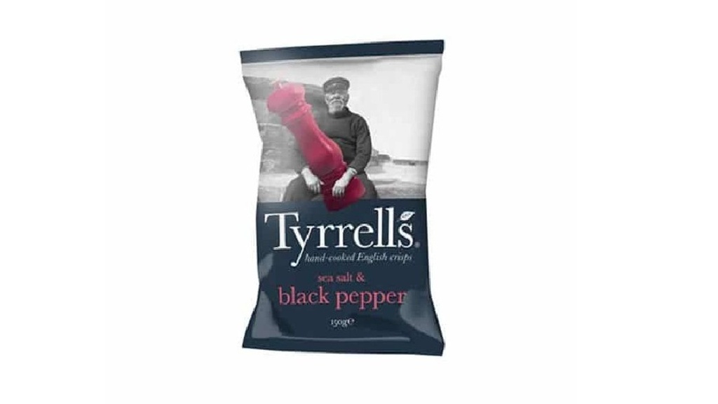 Tyrells Sea Salt & Pepper Crisps 150g