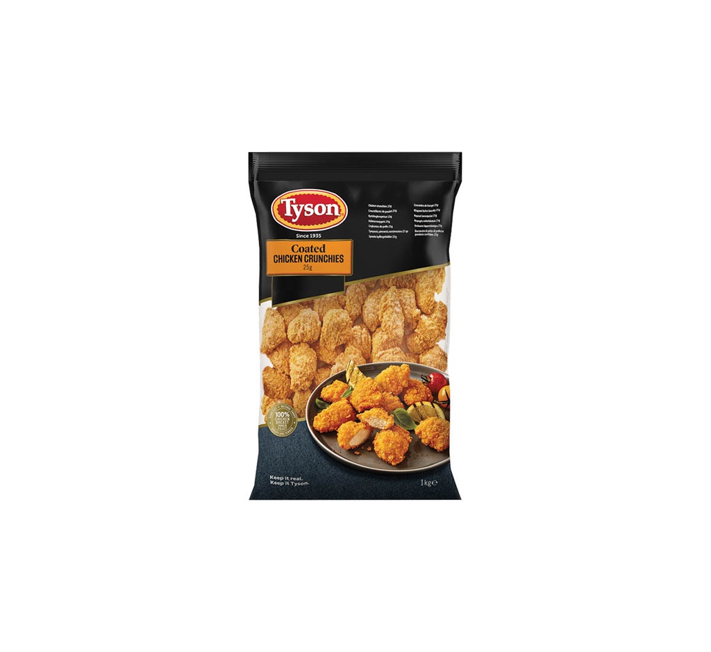 Tyson Coated Chicken Crunchies 1Kg