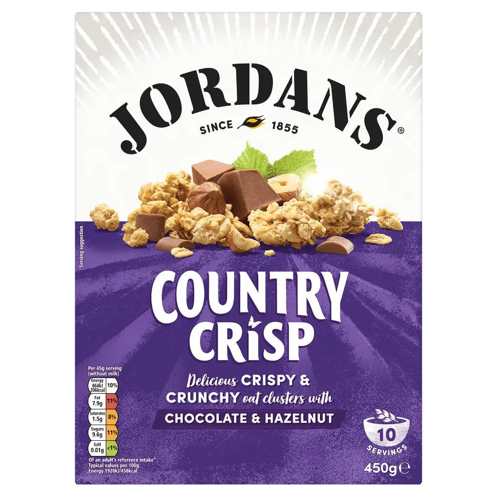 Jordan's Country Crisp Chocolate And Hazelnut