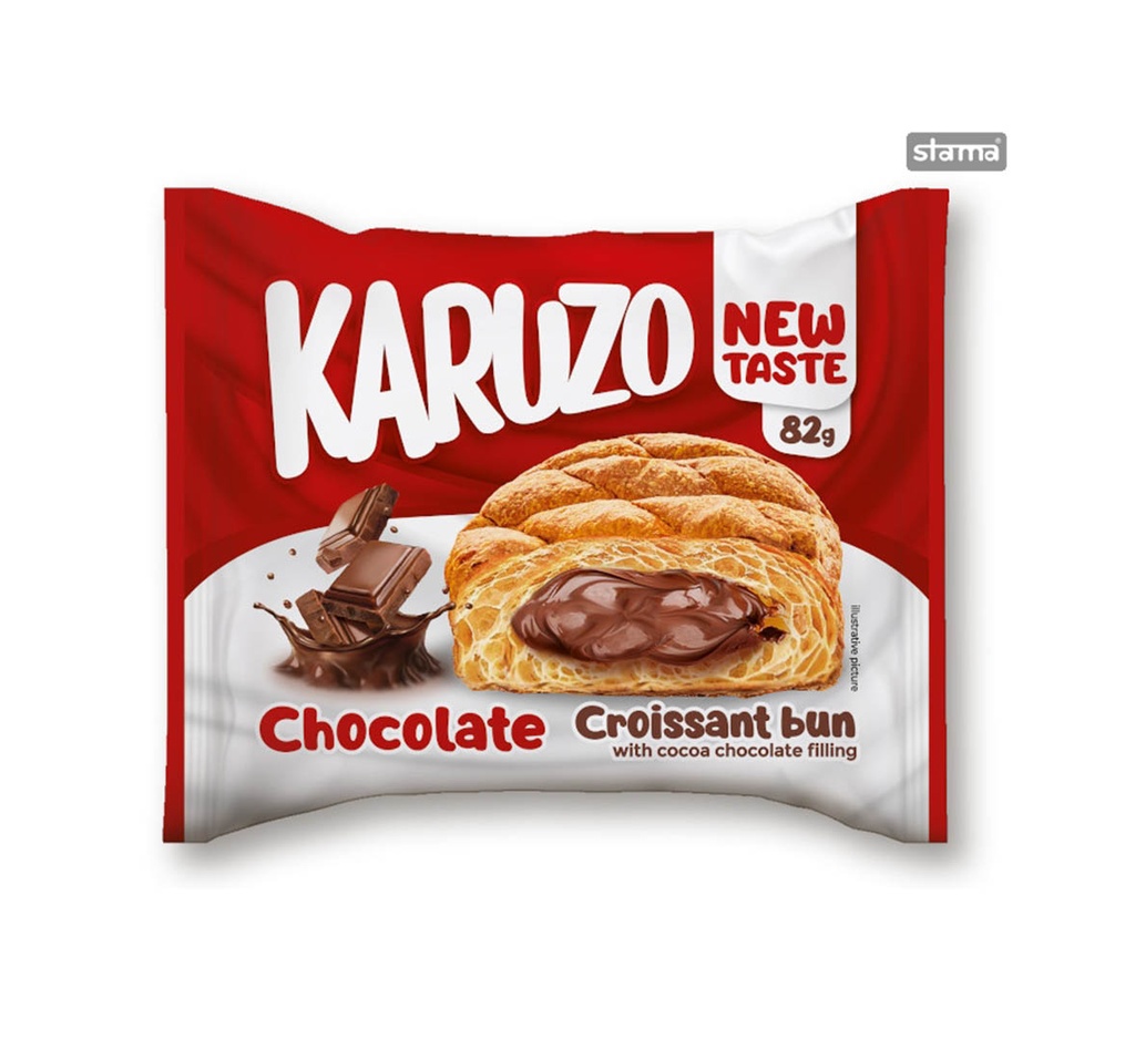 Karuzo Chocolate Cocoa Croissant Bun 82G
