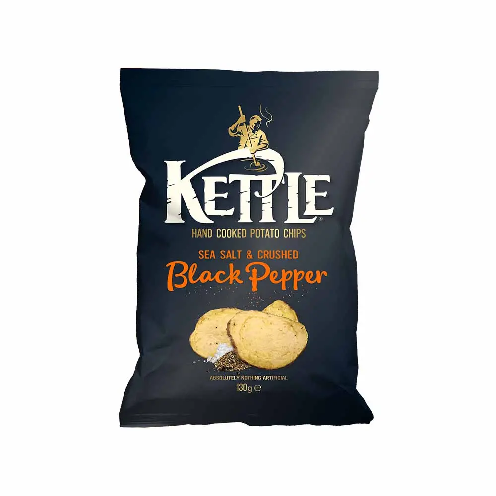 Kettle Chips Sea Salt & Crushed Black Pepper 130g