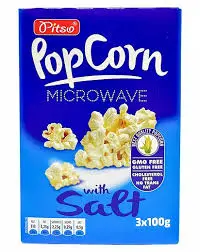 Pitso Microwave Pop Corn With Salt 3X100g