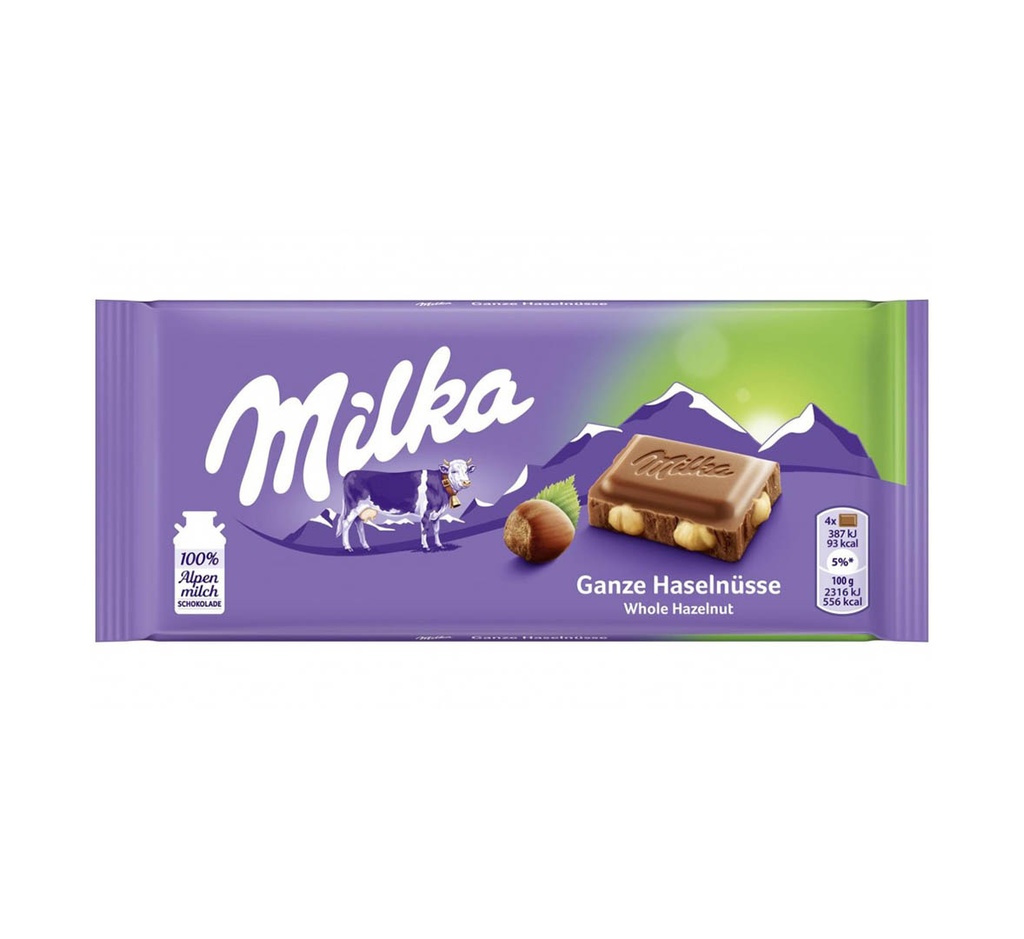 Milka Whole Hazelnut, 100G