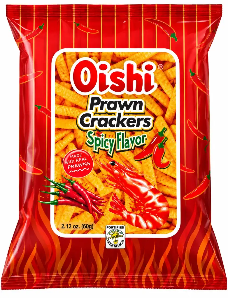 Oishi Prawn Crackers Spicy Flavour 90g