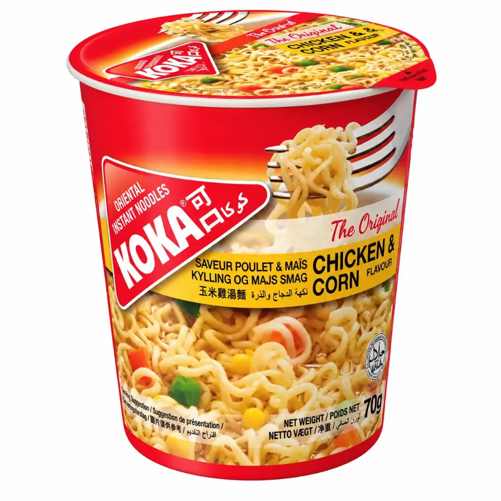 Koka Chicken & Corn Noodles Pots 70g