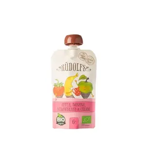 Rudolfs Organic Apple, Banana, B.B. Puree 100Gr