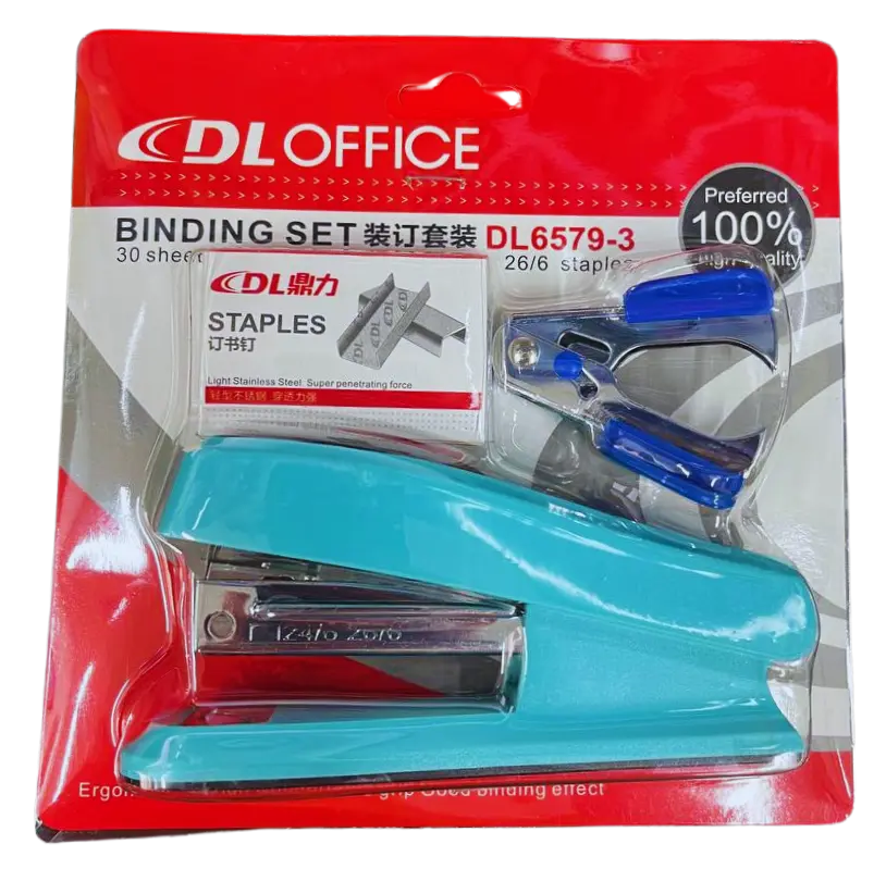 Dl Office 3-In-1 Binding Set – Dl6579-3 (Stapler + Staples + Staple Remover) 