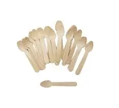 Crai T Wooden Dessert Spoons 100Pcs