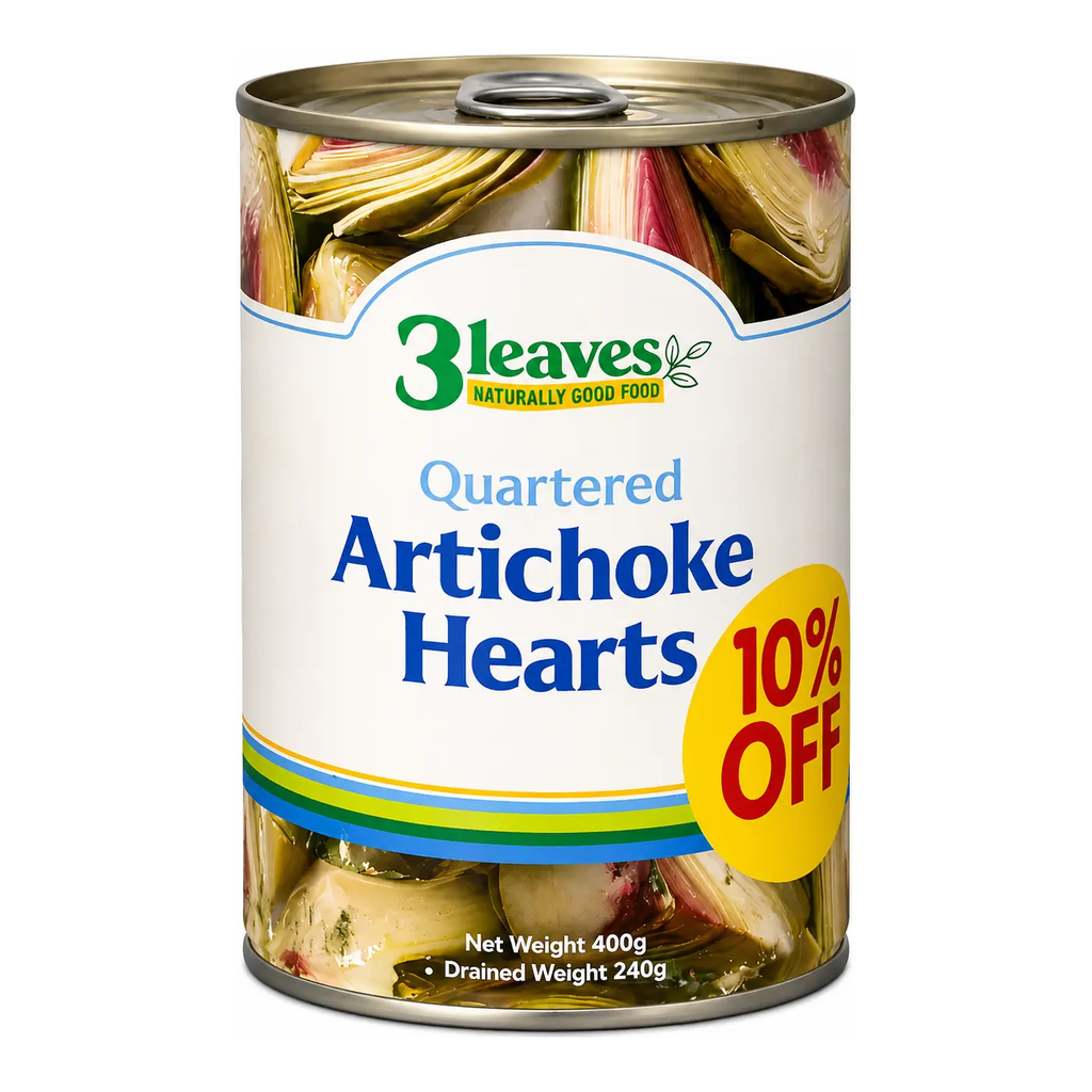 3 Leaves Artichoke Hearts 400g