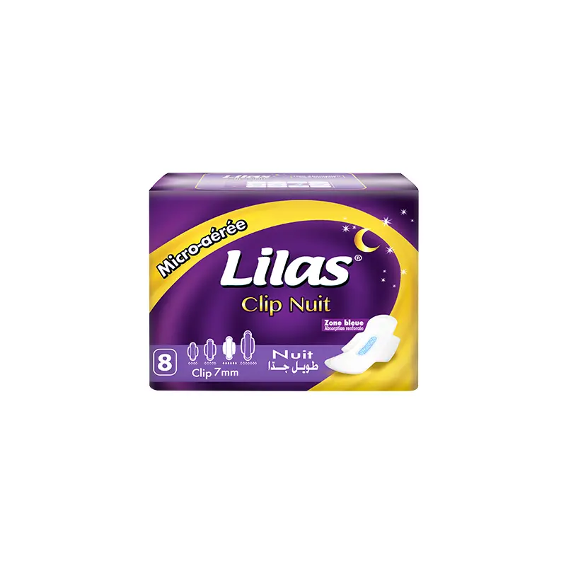 Lilas Sanitary Pads Night With Wings 8 pcs