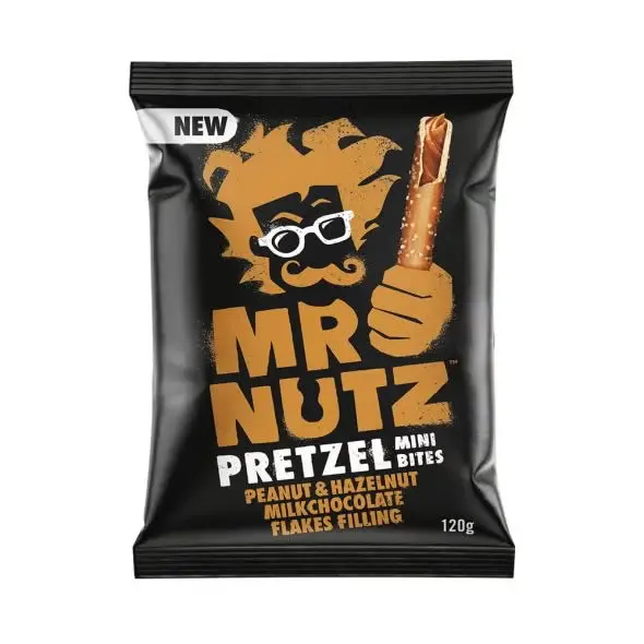 Mr Nutz Peanut & Hazelnut Mini Pretzels 120g