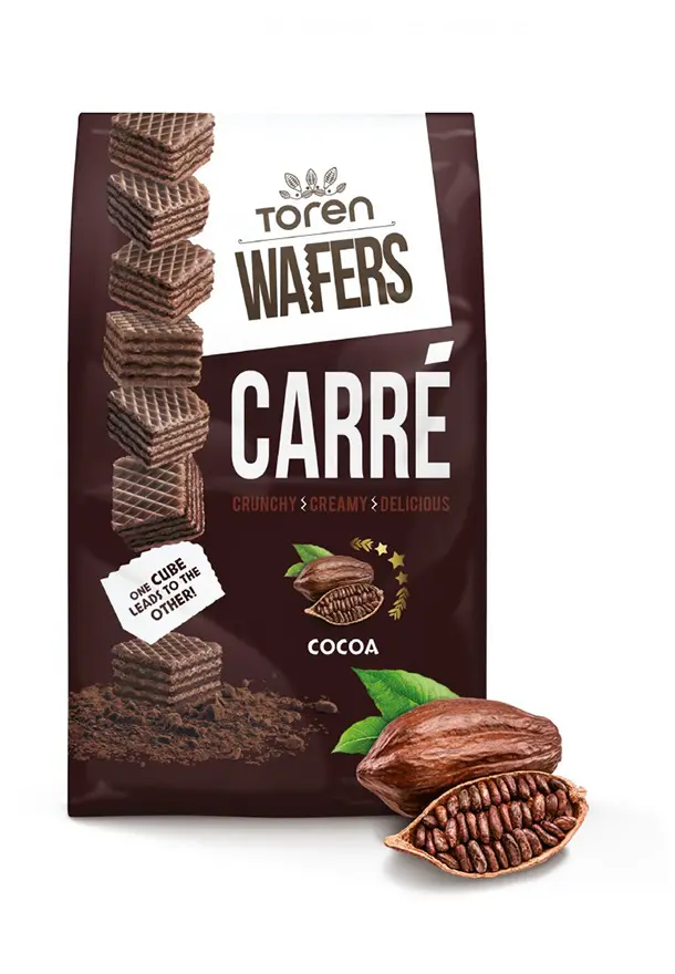 Carre Bag Cocoa Wafer Cubes 125g
