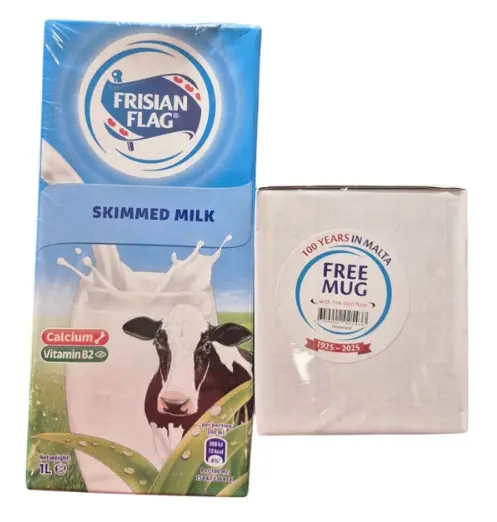 2 Frisian Skimmed Milk 1L + Mug
