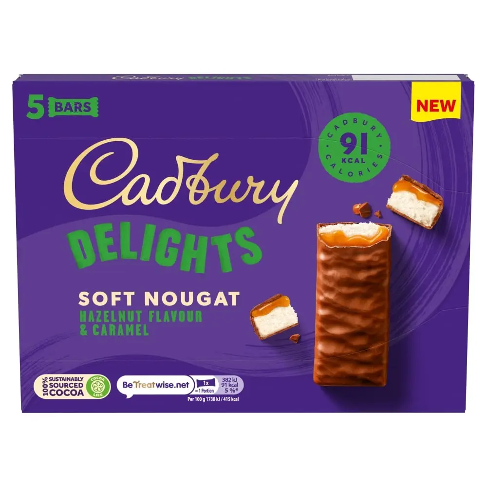Cadbury Delight Soft Nougat Hazelnut & Caramel 22g