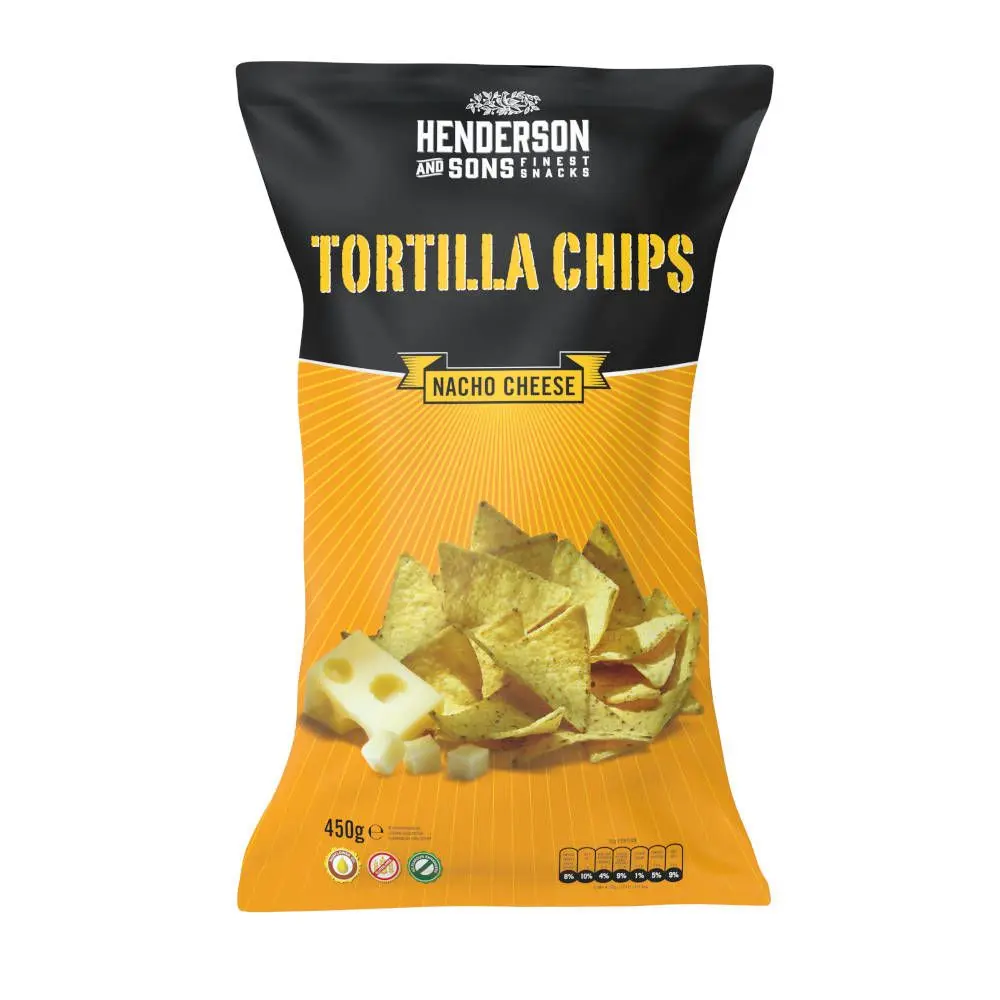 Henderson and Sons - Tortilla Chips Nacho Cheese 450g