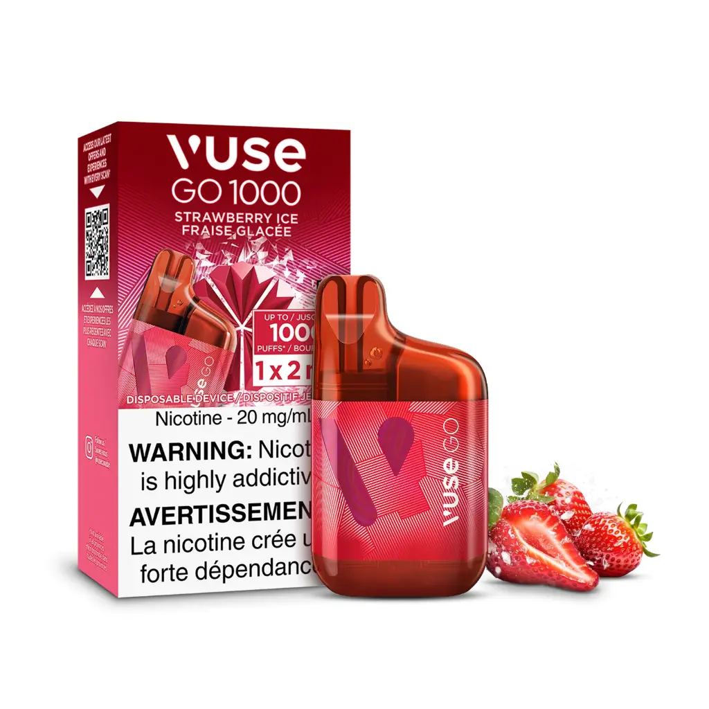 Vuse Go Strawberry Ice 0mg 1000