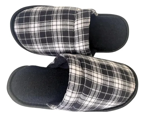 Due Mele Bed Slippers Tartan Patt