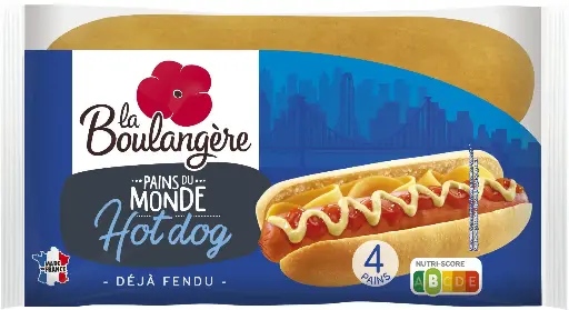 La Boulangere Pain Hot Dog 4pcs 250g