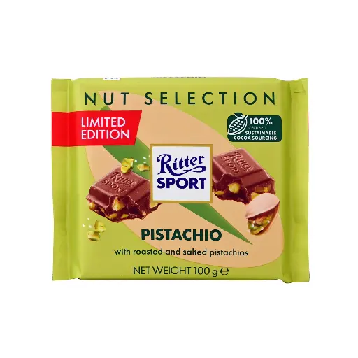 Ritter Sport Milk Chocolate Pistachio 100g