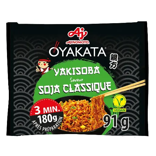 Oyakata Nouilles Japonaises Yakisoba Saveur Soja 91g 