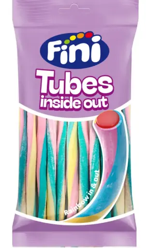 Fini Inside Out Rainbow Fruit Flavoured Candy Tubes 80g