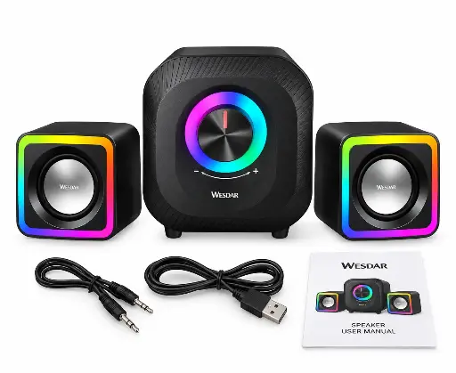 Wesdar USB Desktop Speakers (CS119) 1 pc