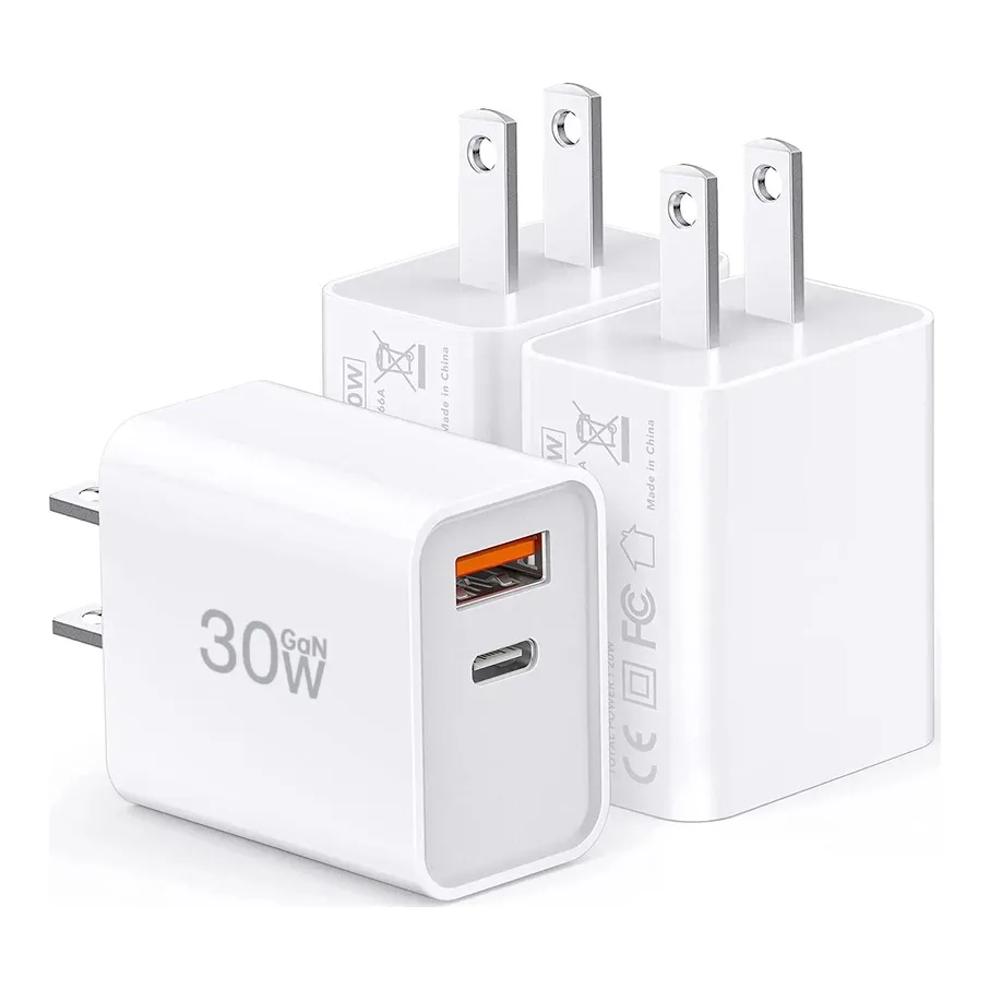 30W PD Dual Fast Charger USB + USB-C (Q-CD65) 1 pc