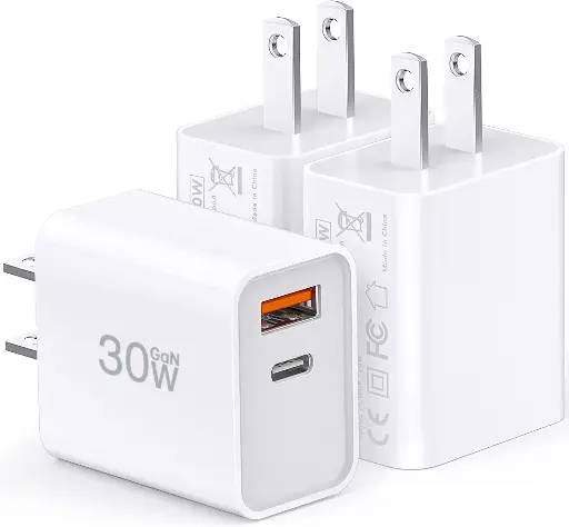 30W PD Dual Fast Charger USB + USB-C (Q-CD65) 1 pc