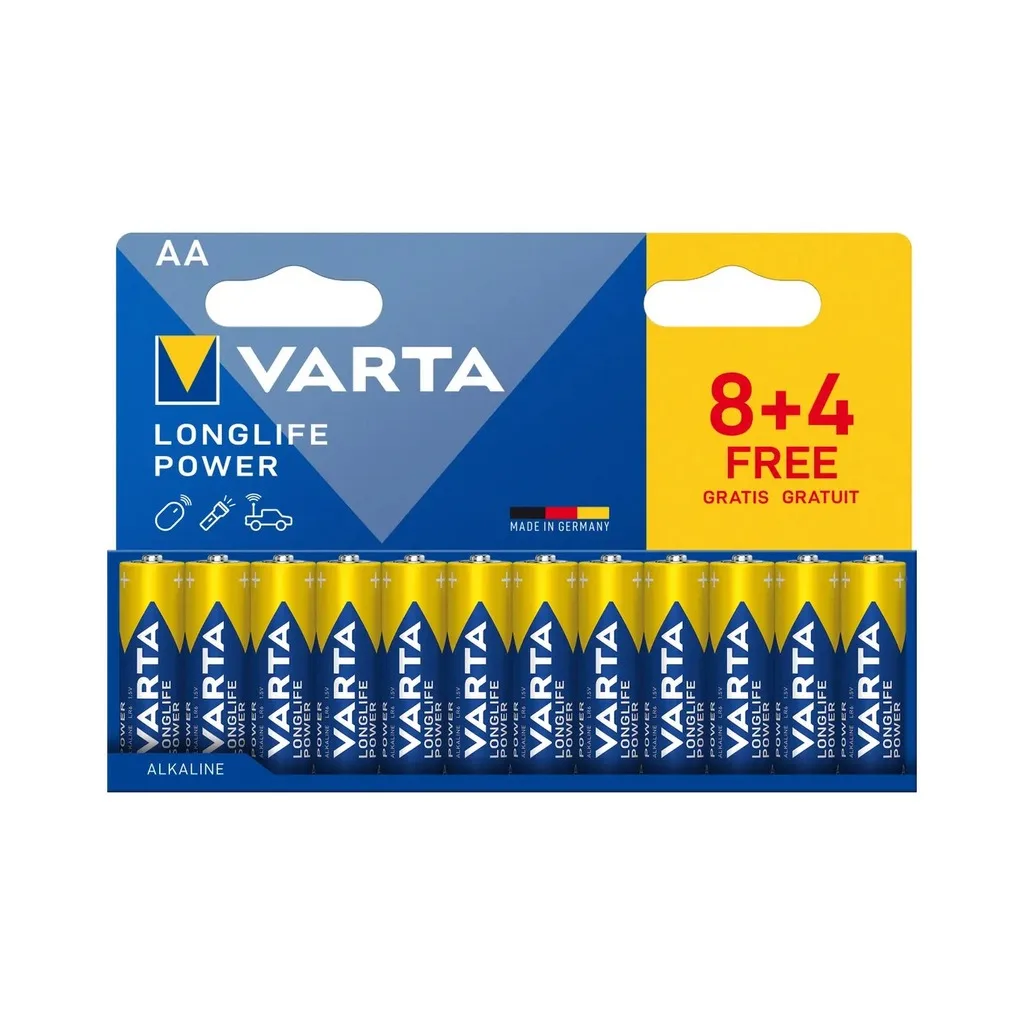 Varta Longlife Power AA Pack 12 (8+4)
