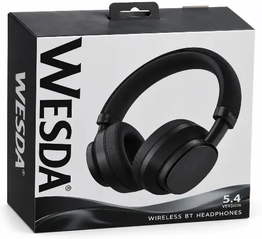 Big Wesdar Wireless Bluetooth 5.4 Headphones K-285H – Black