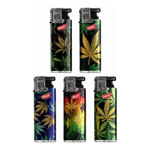 Prof Golden Leaves Turbo Slide Lighters DL 1 Unit