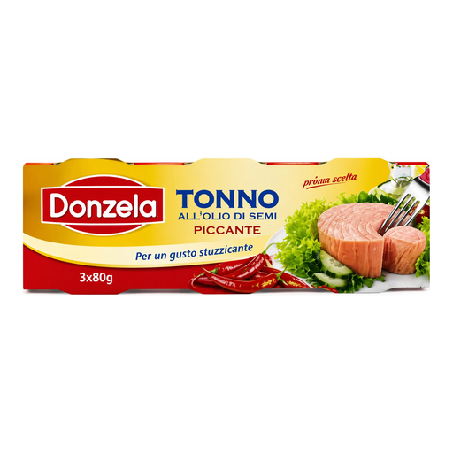 [369382] Donzela Spicy Tuna in Seed Oil 80g x 3 pcs