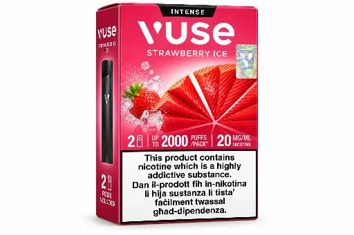 Vuse Strawberry Ice 2 Pack (Up to 2000 Puffs) 20mg/ml