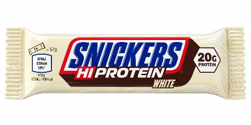 SNICKERS WHITE CHOC PROTEIN BAR 57Gr