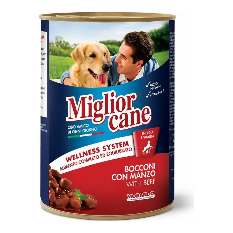 [507514] Miglior Cane Wet Food Chunks with Beef 405g