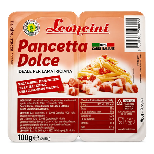[LEO066B] Leoncini Pancetta Dolce 100g 