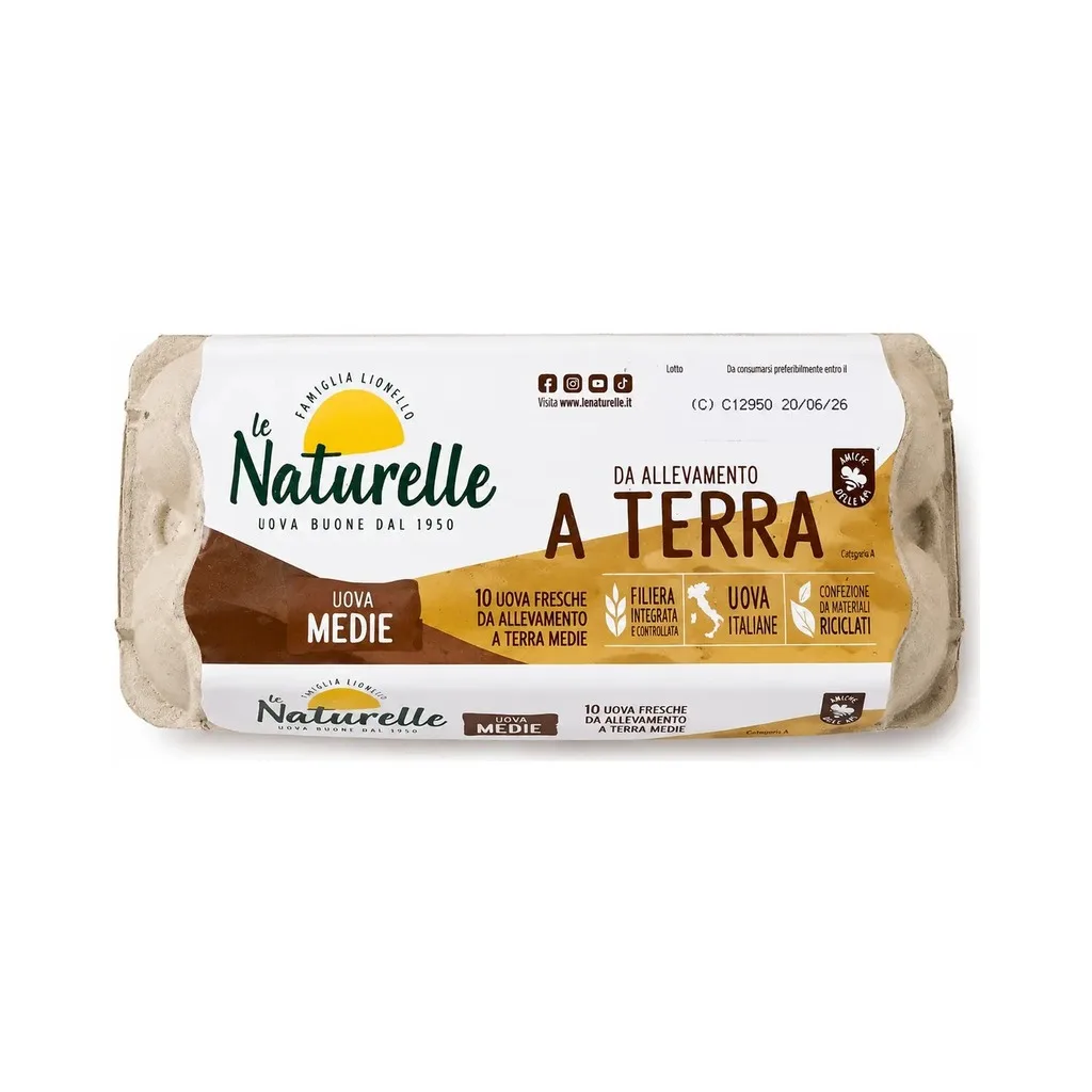 [EUR024] Le Naturelle Medium Barn ( A terra) Fresh Eggs x 10