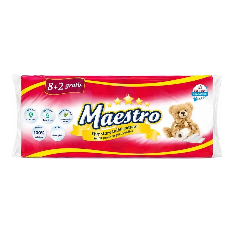 [Toilet Paper 3PLY 8+2] Maestro Five Stars Toilet Paper 