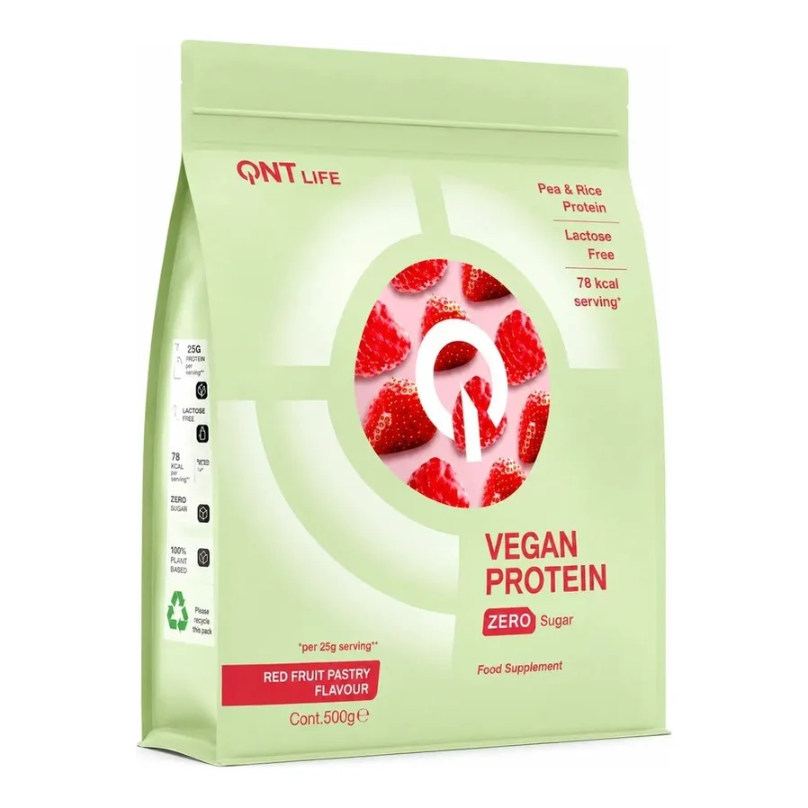 QNT Vegan Protein Red Fruits Party 500g