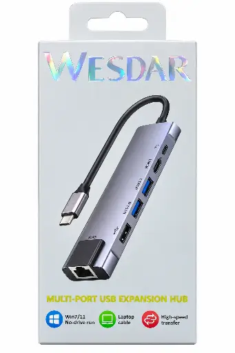 WESDAR Multi-Port USB Expansion Hub.