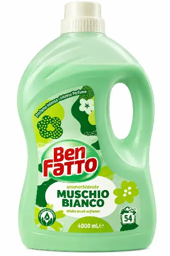 [755714] Ben Fatto Fabric Softener White Musk 4L – 54 Washes