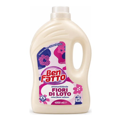 [755752] Ben Fatto Lotus Flower Fabric Softener 4L – 54 Washes