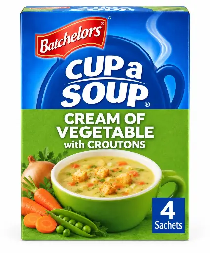 Batchelors Cup a Soup Cream of Vegetable with Croutons 4 Sachets 122g